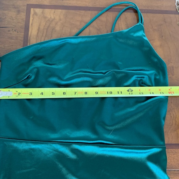 Forest Green Maxi One Shoulder Dress - Picture 9 of 13